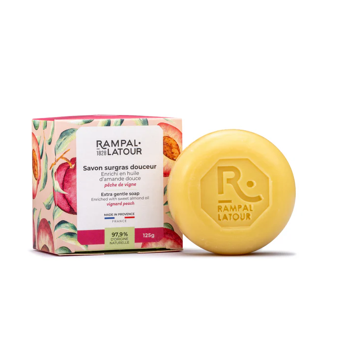 Savon surgras pêche de vigne - 125g